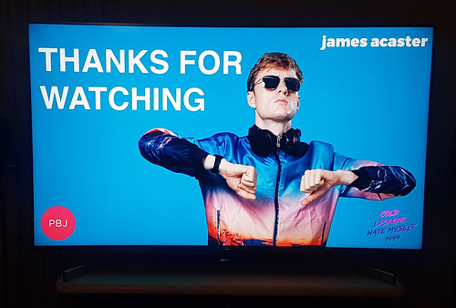 James Acaster live stream end title