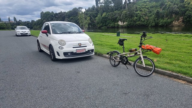 Tern BYB folding bike and Abarth 500 Esseesse | Ann St Park