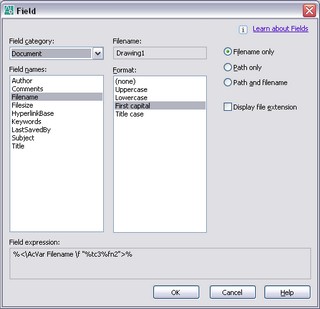 ActiveWordsAutoCADField