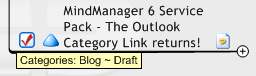 MindManager 6 Service Pack - The Outlook Category Link returns