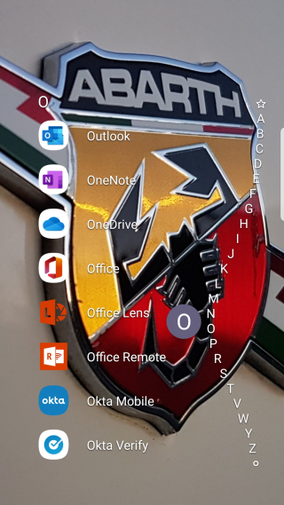 Niagara Launcher A-Z Swipe O