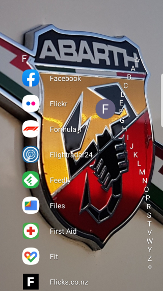 Niagara Launcher A-Z Swipe F