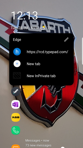 Niagara Launcher Edge App Custom Shortcuts