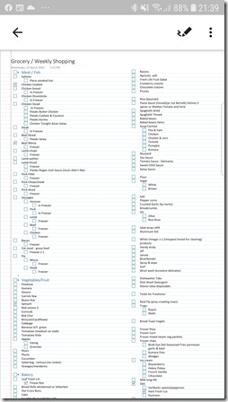 OneNote List on Phone OneNote List on Phone