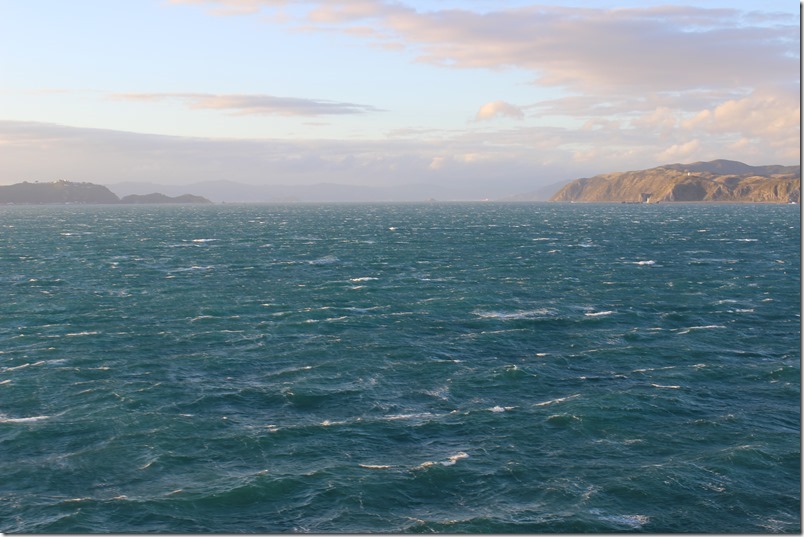 Cook Strait towards Wellington Harbour Cook Strait towards Wellington Harbour