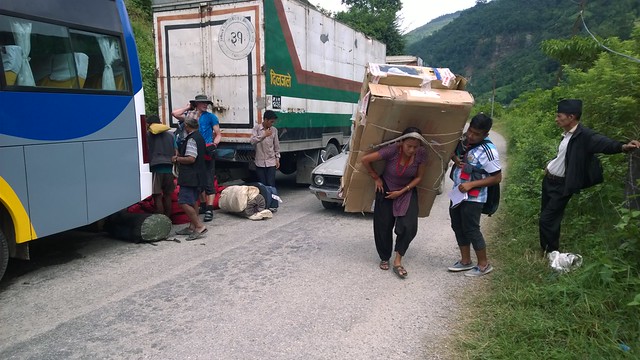 Arniko Highway, end of our cycling