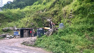 Motorbike repair shop, Arniko Highway