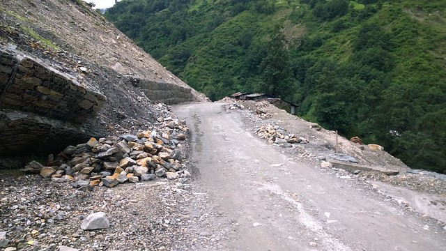 Arniko Highway "Dangerous Roads" landslide