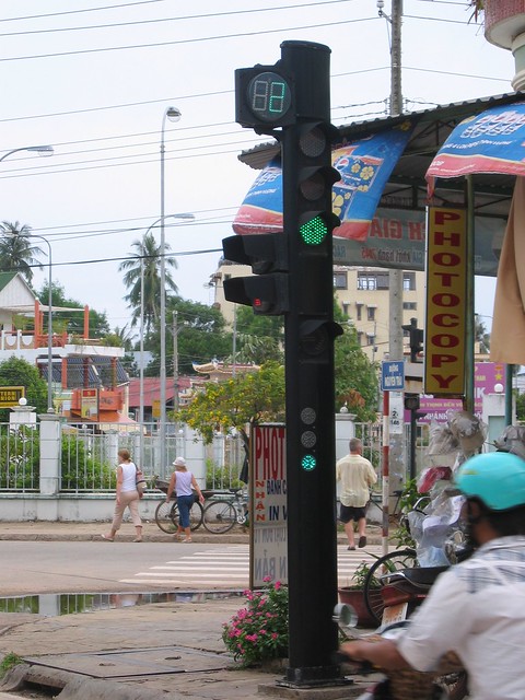 Techo traffic lights with countdown timer