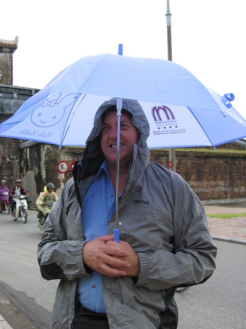 He loved his "Hello Rabbit" brella, so cute