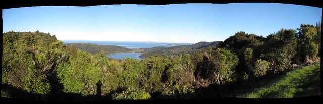 Lower Nihotupu Dam &amp; Manukau Harbour from the Waitakere Ranges