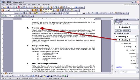 Microsoft Word Styles