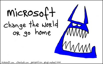 Microsoft The Blue Monster, used with permission from Gapiing Void