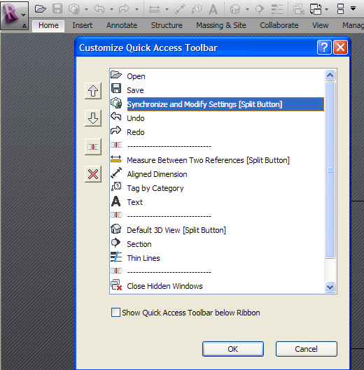 Revit_Arch_Customise_QAT Revit_Arch_Customise_QAT