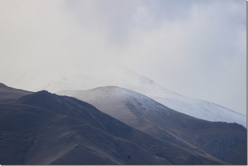 Snow on the hills near Kurow Snow on the hills near Kurow