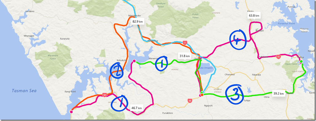 The (rough) trip plan. Four day rides, two trail, two road The (rough) trip plan. Four day rides, two trail, two road