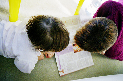 Aimee & Mum reading
