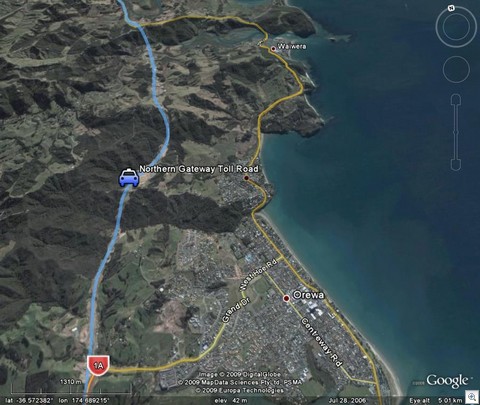 northern gateway toll road google earth